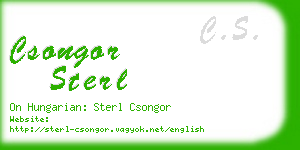 csongor sterl business card